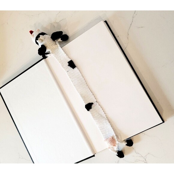 Cow Handmade Crochet Bookmark Funny Book Lover Unique Gift - Picture 4 of 14